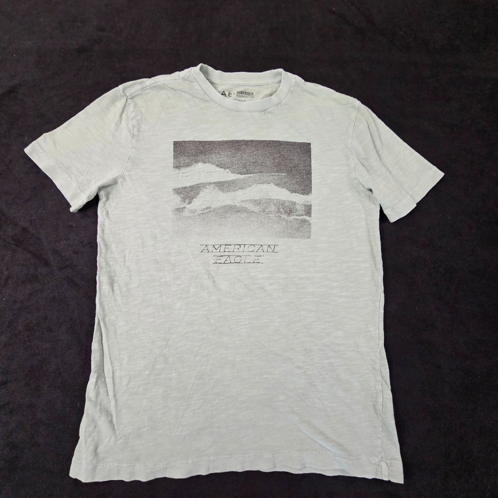 American Eagle Surfrider Foundation Save Our Surf Green T-Shirt Adult XS